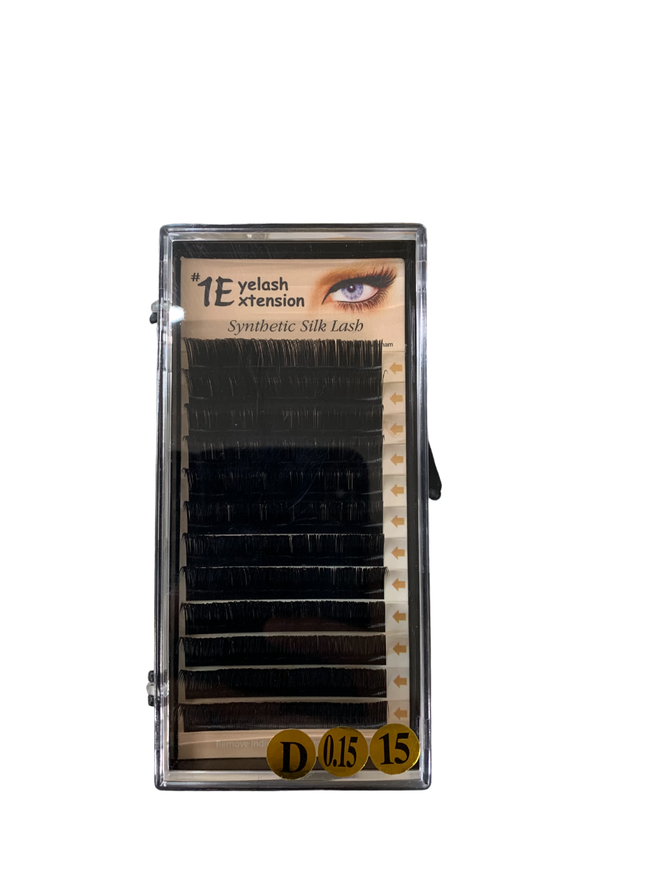 1E Eyelash Extension Synthetic Silk Lash D-0.15-15